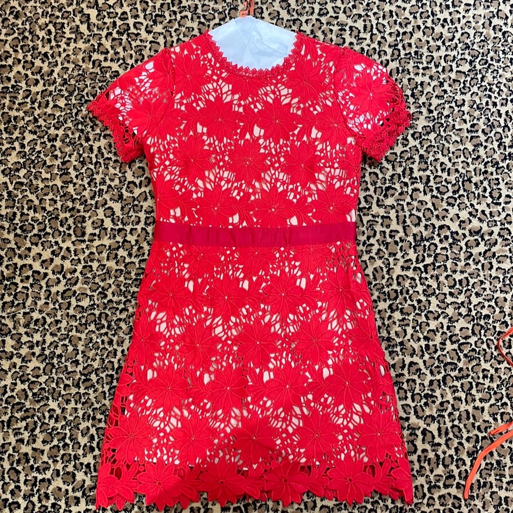 GB Red dress with flowers